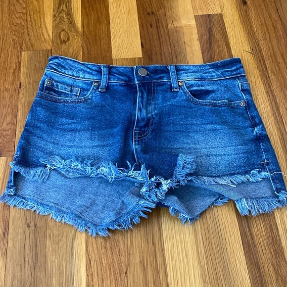 JBD Women’s Blue Distressed Denim Shorts Size S